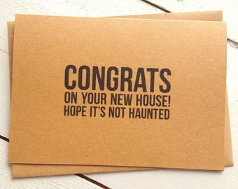Congrats New House funny new home card | etsy Congrats New House funny new home card | etsy