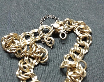 Chunky 12k gold filled charm bracelet from the 50's