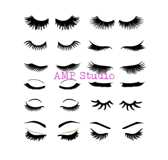 Download Eye lash bundle SVG DXF, cut file, cameo, Cricut, perfect ...