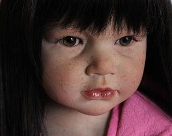 Reborn Toddler baby Girl Angelica by Reva Schick now Brown Eyes Andie 43"