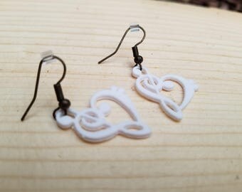 Music Lovers, Musical, Treble Clef, Heart Earrings