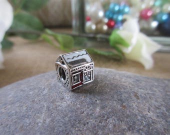 Authentic Pandora Santa's Home Charm 792003enmx Free Velvet Pouch Bag