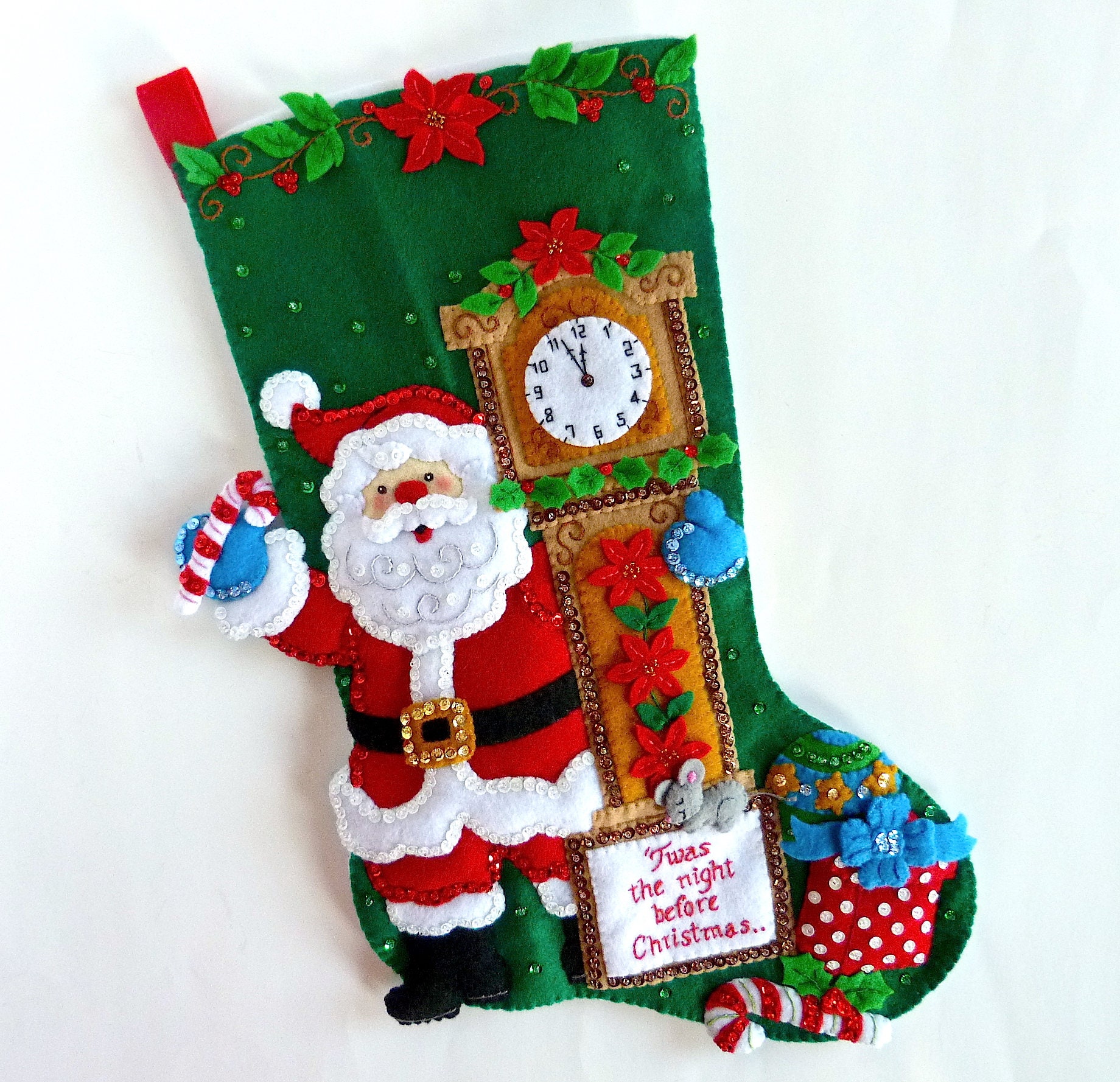 Bucilla Christmas Stocking Finished Personalized Felt Stocking