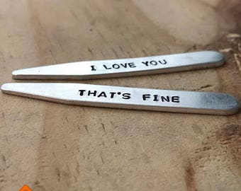 Custom collar stays personalized collar stays custom shirt stays anniversary gift for men husband gift wife to husband birthday gift