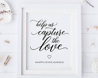 Wedding hashtag sign, hashtag sign, wedding hashtag, wedding sign, instagram sign, social media sign, wedding printable, instagram wedding