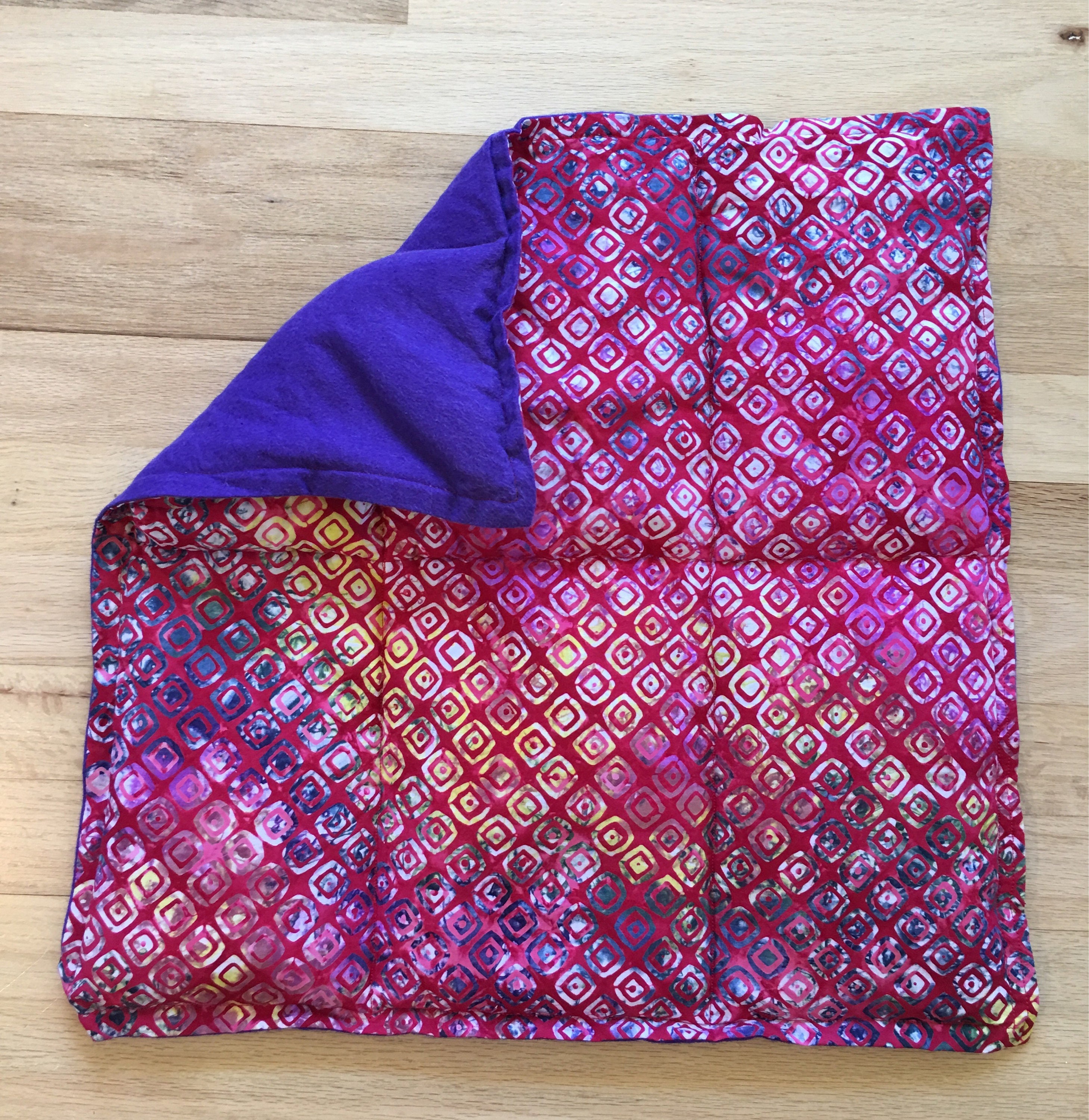 Weighted Lap Pad 3lbs 40.00 Anxiety BATIK PiNkS PURPLE