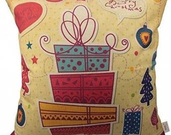 Christmas Presents on Pillow Cover 18 x 18