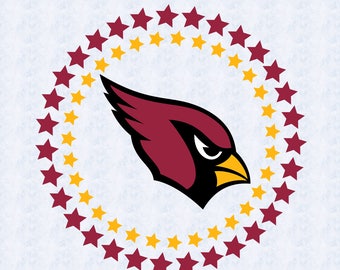 Arizona Cardinals SVG, DXF, studio file, cardinals cut file, logo, circle design, football, cricut, silhouette cameo