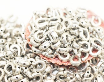 50 pcs Matt silver plated mini horseshoe beads - horseshoe beads 7.5x9mm - silver beads - Horseshoe silver jewelry - Horseshoe Charms,
