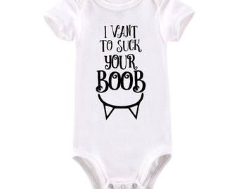 I vant to suck your boob breastfeeding Pumpkin Vampire Halloween Autumn Fall Baby Halloween Funny baby bodysuit Parody Baby Humor Baby Gift