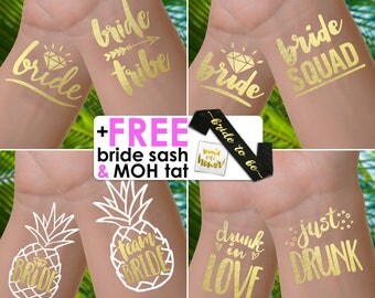 Aloha Bride, Aloha Beaches, Beach Wedding, Bachelorette tattoo, Pineapple Bachelorette party, beach party, lets flamingle, tropical bachelor