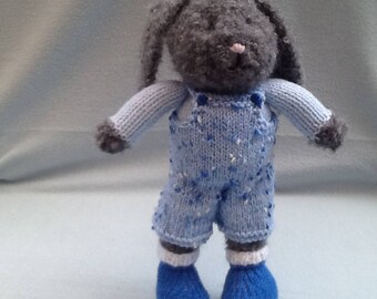 Hand knitted rabbit, soft toy,knitted Easter bunny, baby shower, boy/girl gift, keepsake rabbit,ready to ship