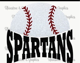 Spartans Baseball Instant download SVG, Eps, DXF Cutting File
