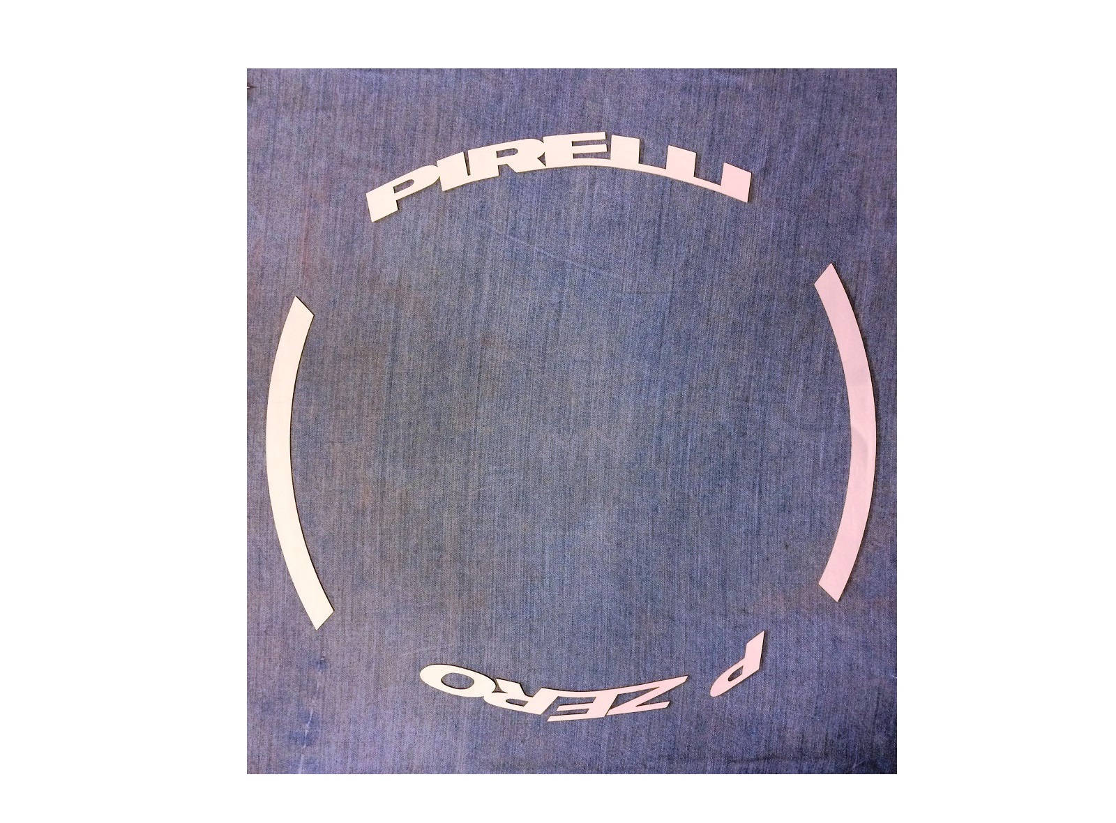 Pirelli Tire Letter 1 2 5cm PIRELLI P ZERO And White