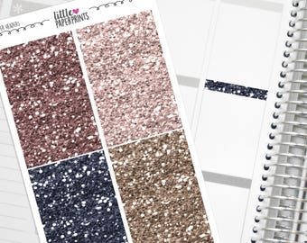 32 Headers - "Hello Fall" Glitter Series Stickers - Glitter Sparkle Header Planner Stickers