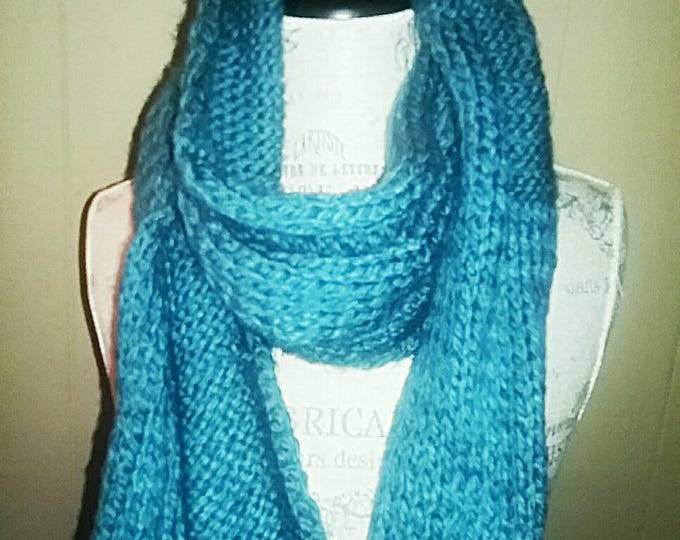 Knitted Slouch Beanie and Scarf Set