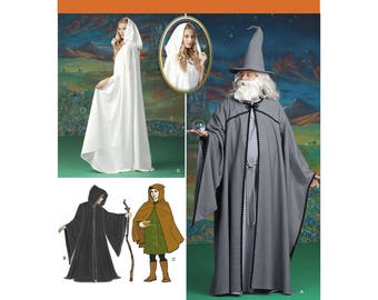 Simplicity sewing pattern 1582 medieval maiden wizard reaper Halloween costumes Renaissance festival XS-XL UNCUT