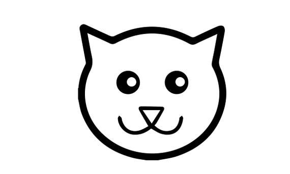 Download Cute cat face download unique animal svg dxf eps ai png
