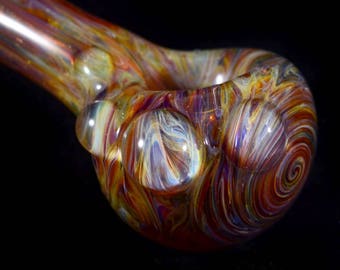 Psychedelic Sparkle Hand Blown Borosilicate Glass Pipe in Dream of Spring