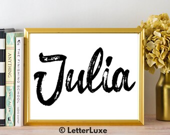 Julia name art | Etsy