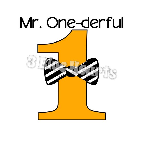 Download Mr. One-derful svg studio dxf pdf jpg png