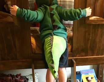 Dinosaur Sweatshirt, Dinosaur Hoodie, Dinosaur Costume, Boy Costume, T Rex, Dino Party, Dino Tail, Godzilla, Crocodile, Alligator