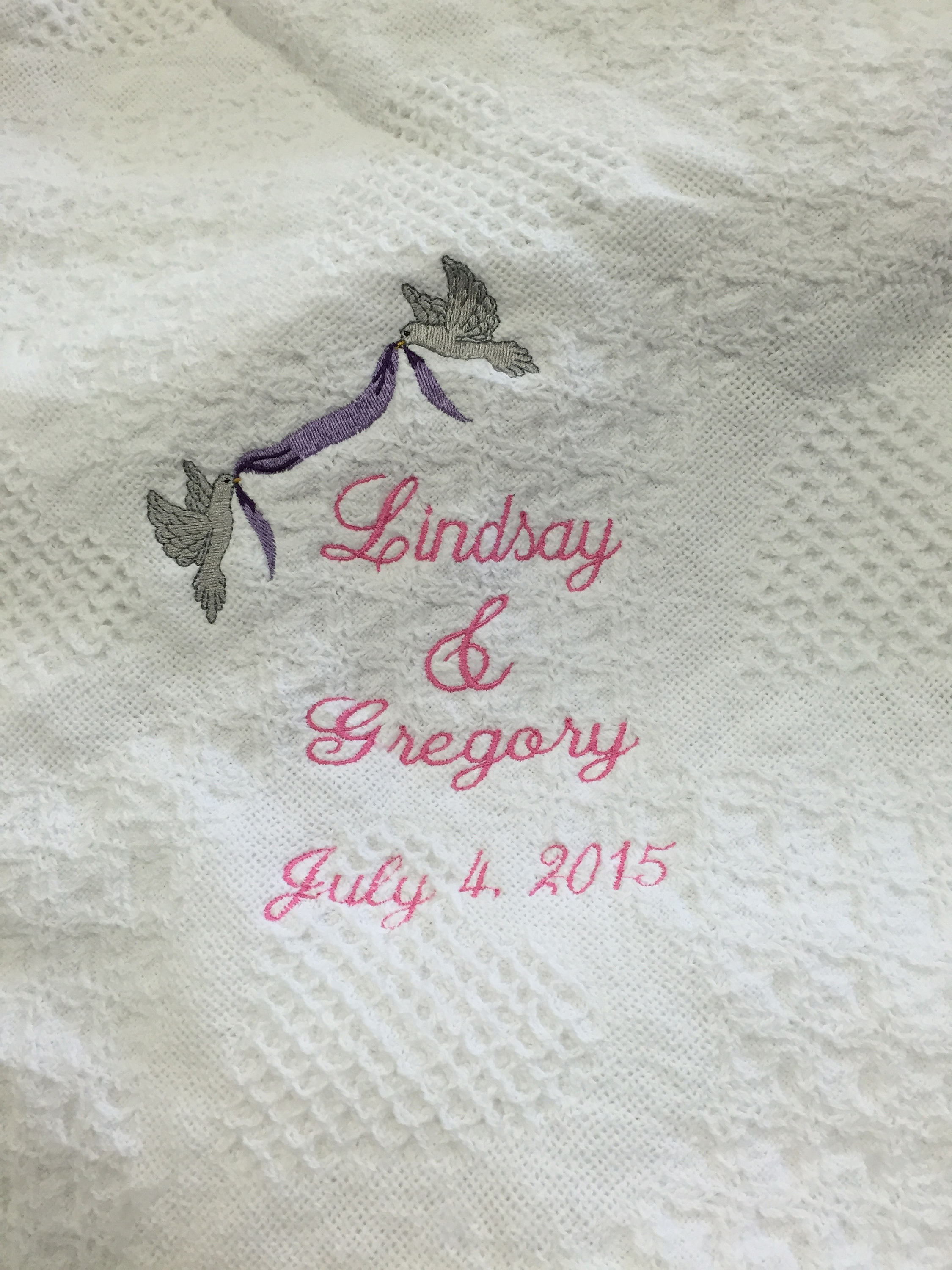Embroidered Wedding Blanket 100 cotton