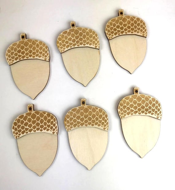 Acorn Ornaments Fall Ornaments Fall Wood blanks Blank Wood