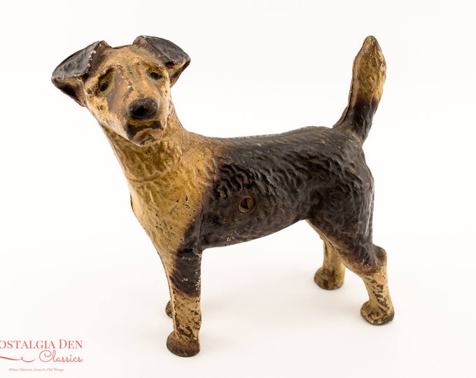 Hubley Doorstop | Hubley Dog Statue | Cast Iron Door Stop | Airedale Terrier Dog Doorstop | Original Hubley Doorstop | Antique Hubley