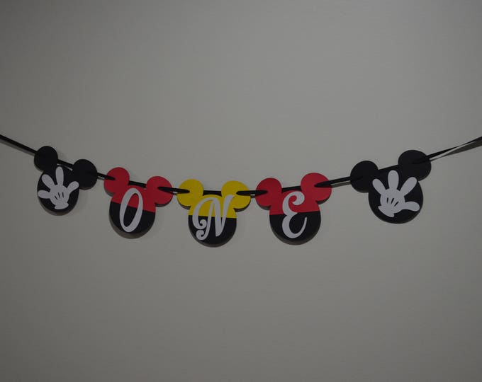 Personalized Mickey mouse banner  party decoration . Birthday party