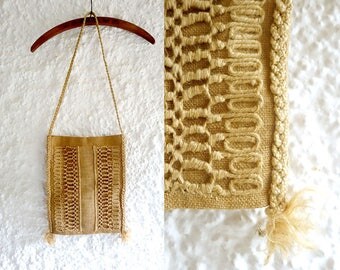 Vintage Raffia bag / market day tote / 70s vintage woven bag / jute bag