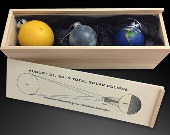 Pre-Order Sale: 2017 Solar Eclipse Ornaments Boxed Set - Limited Edition, Hand Painted
