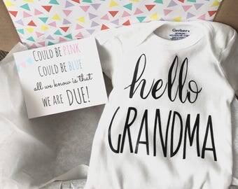 For Mom Pregnancy Announcement Gift For Her Box, For Mom, Newborn Baby, Pregnant, Hello Grandma, Mothers Day Gift, Pregnancy Reveal,