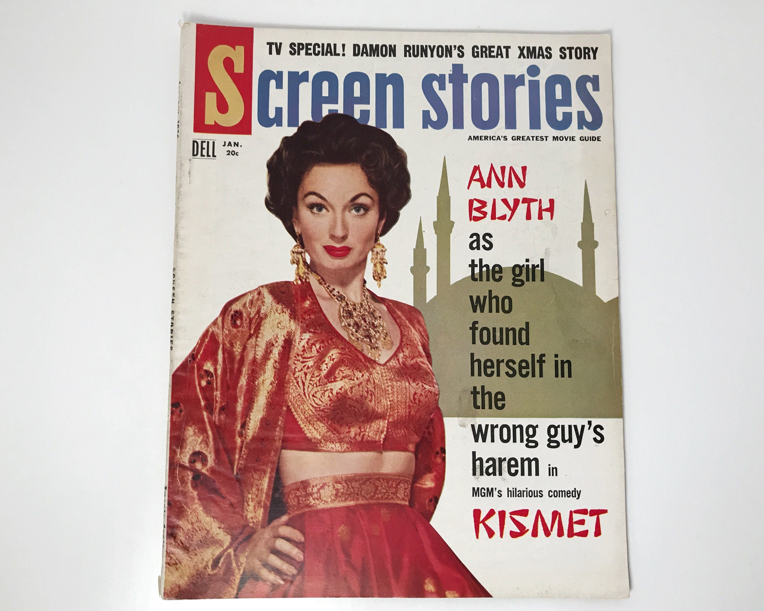 Screen Stories Magazine January 1956 - Cover Ann Blyth - Vintage Movie Magazine ...