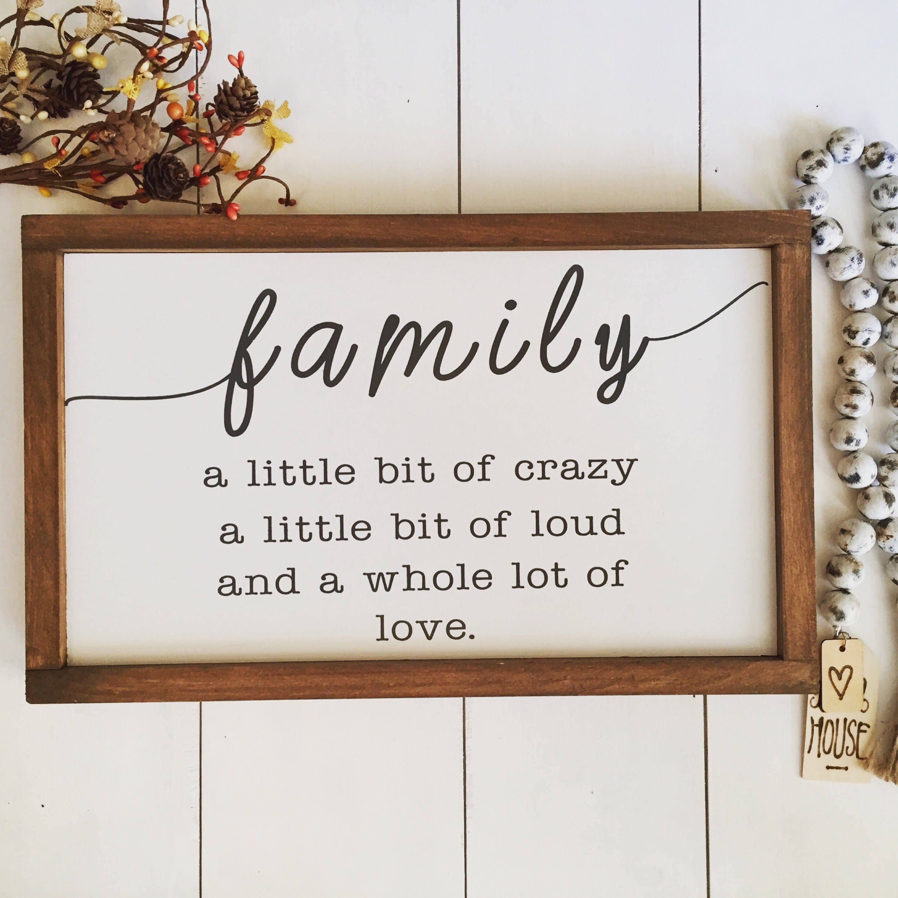 Family Sign Wood Signs With Quotes Farmhouse StyleFarmhouse