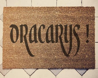 Game of Thrones inspired doormat coconut " dracarys" door mat danerys