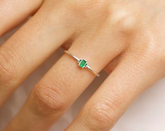 Emerald Engagement Ring. Emerald Ring. Emerald Crystal Ring. Raw Emerald Ring. Rough Emerald Ring. Emerald Crystal Engagement Ring.