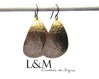 Brass drop earrings