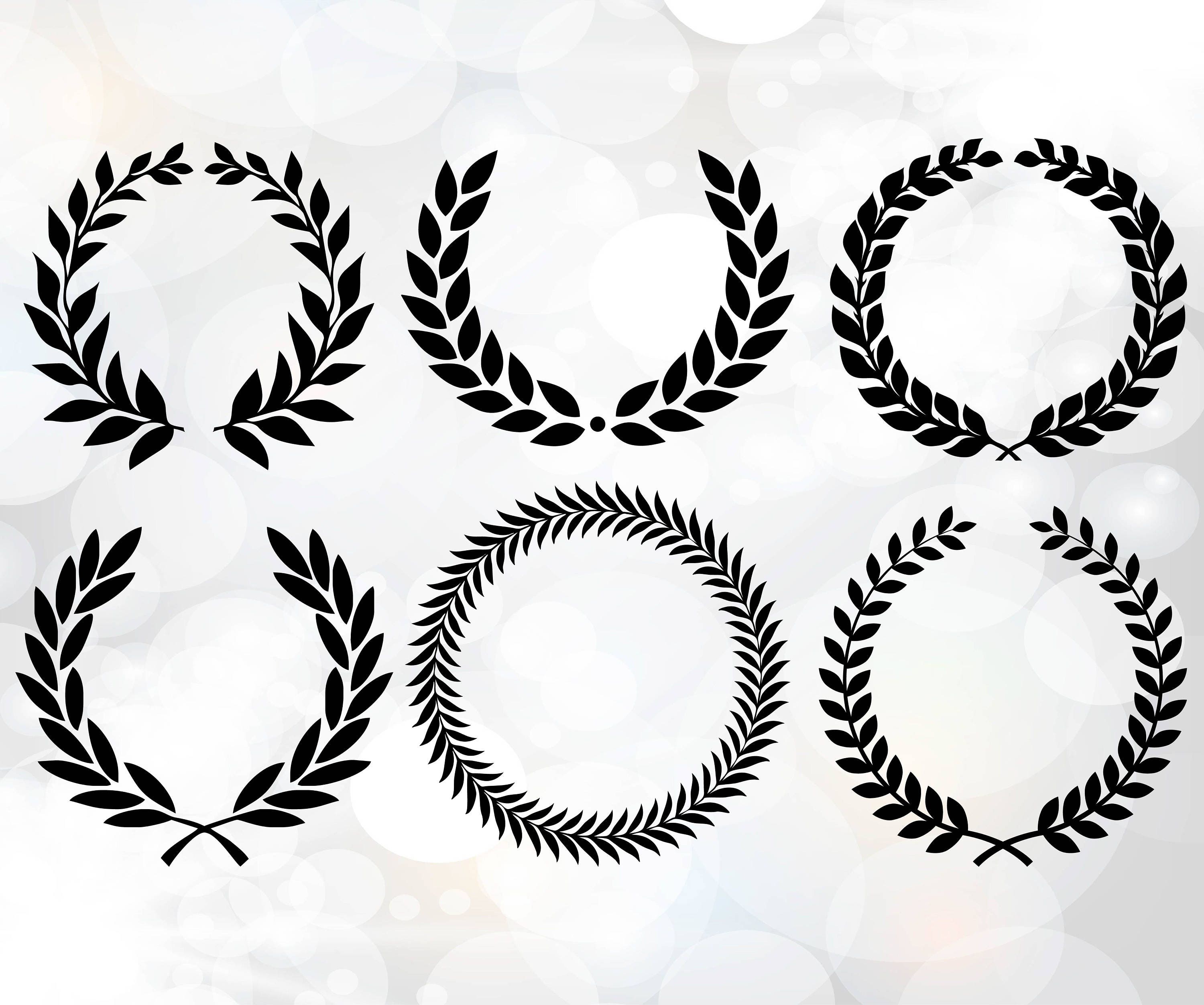 Download Laurel wreath SVG Monogram Frames for Silhouette Laurel