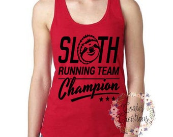 Sloth running team | Etsy