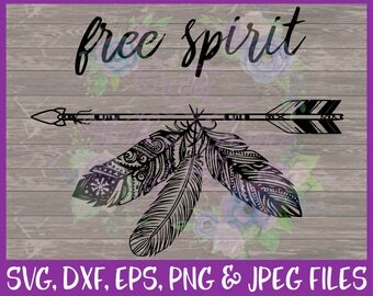 Free Spirit SVG Arrow Feather SVG Arrow SVG Feather Svg Tribal Svg Tribal Arrow Svg Free Spirit Arrow Svg Vector Dxf Eps Png Jpg Download