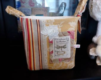 Basket for storage and decor fabric