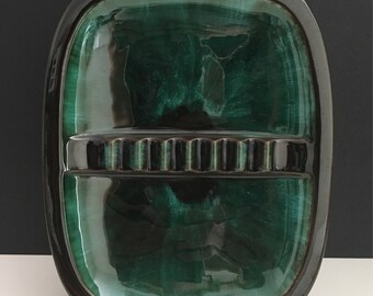 Vintage Large Drip Glaze Ceramic Ashtray