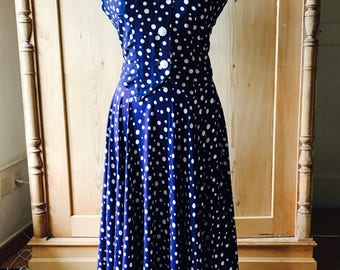 1940s polkadot set, skirt and gilet