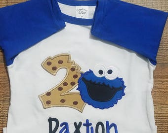 Cookie Monster Shirt/ Cookie Monster Birthday/ Cookie Monster Theme/ Sesame Street Birthday/ Cookie Shirt
