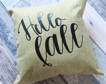 Hello Fall, Farmhouse Pillows, Fall Pillows, Fall home Decor, Fall Pillow Covers, Fall Decorative Pillows, Fall Farmhouse Pillow, Fall Decor