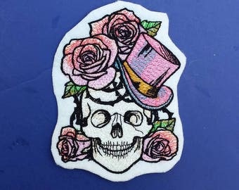 Sugar skull patch, sugar skull applique