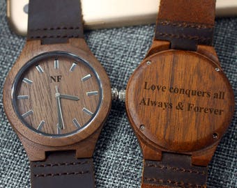 Groom Gifts Ideas Groomsmen Gifts Wooden Watch for Men Wood Watch Personalized Watch Birthday Gifts for Boyfriend Anniversary Gifts for Him