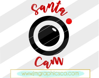 Santa cam svg, svg, eps, dxf, png, pdf, cut file, cricut, silhouette, scan n cut, christmas svg, santa cam svg, santa camera svg, santa svg