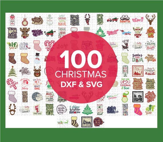 Download Christmas SVG Bundle 100 Designs svg dxf layered cutting